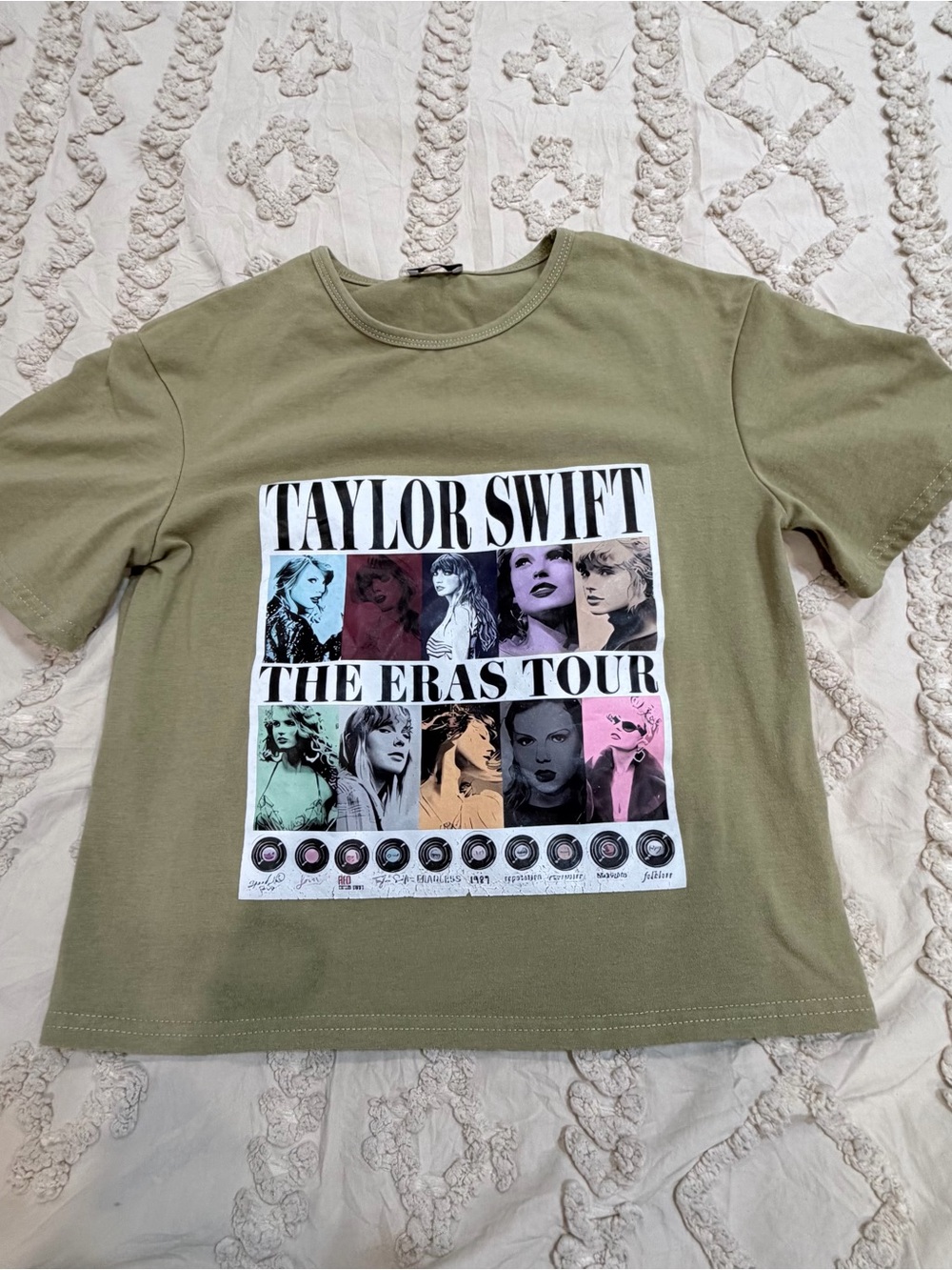 Taylor Swift Olive Green The Eras Tour Graphic Tee - Women's